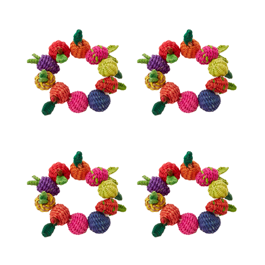 S/4 Multi Fruit Napkin Ring