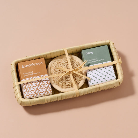 Taaja Sandalwood and Aloe Soap/Body Scrubber Set