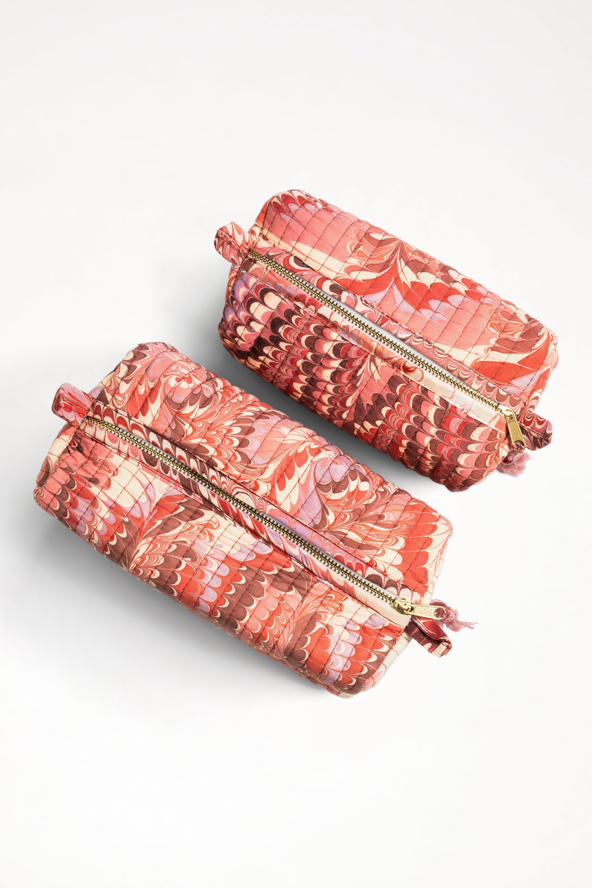 Florentine Pink Hand-Marbled Cosmetic Bag