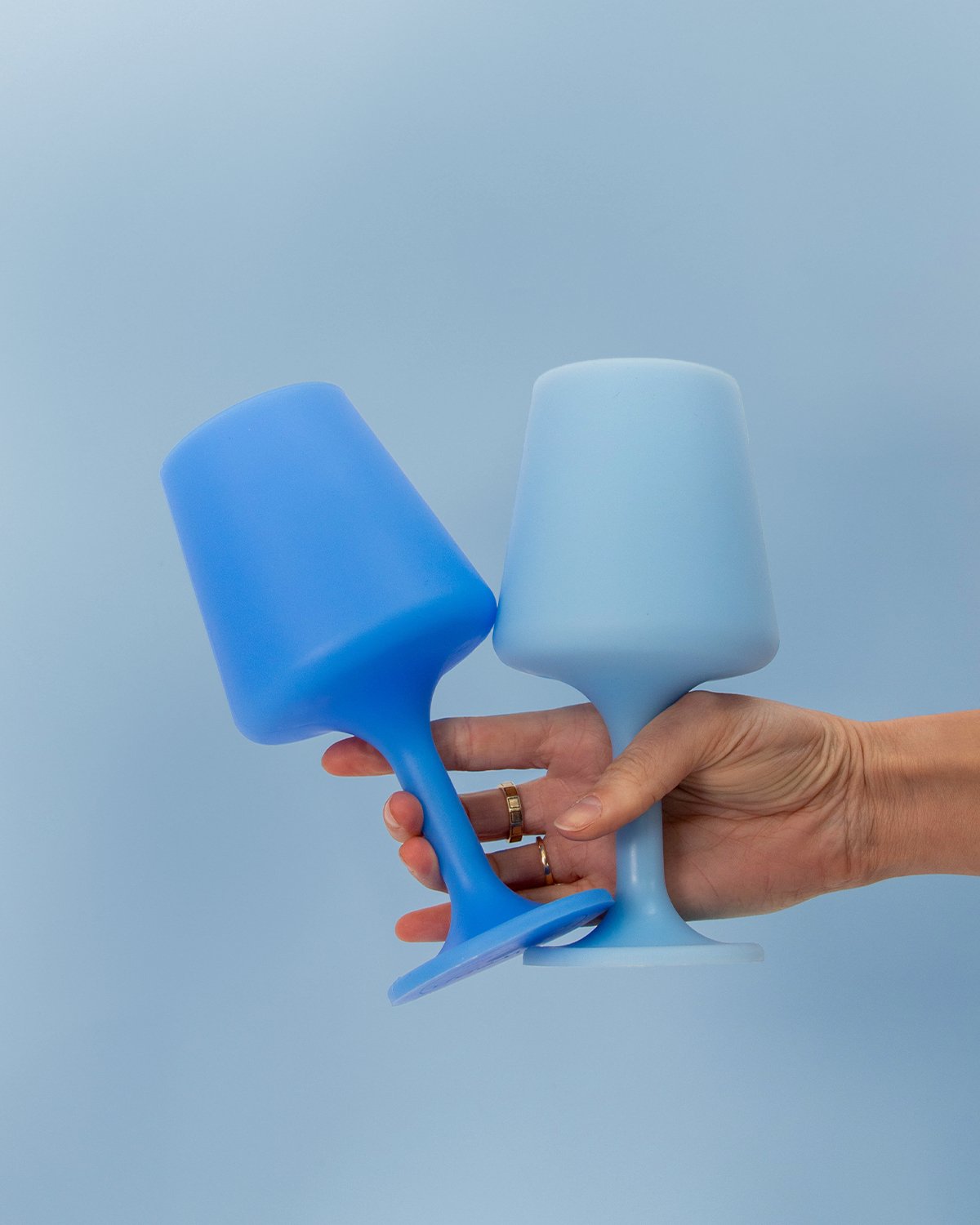 sky + kingfisher | swepp | silicone unbreakable wine glasses