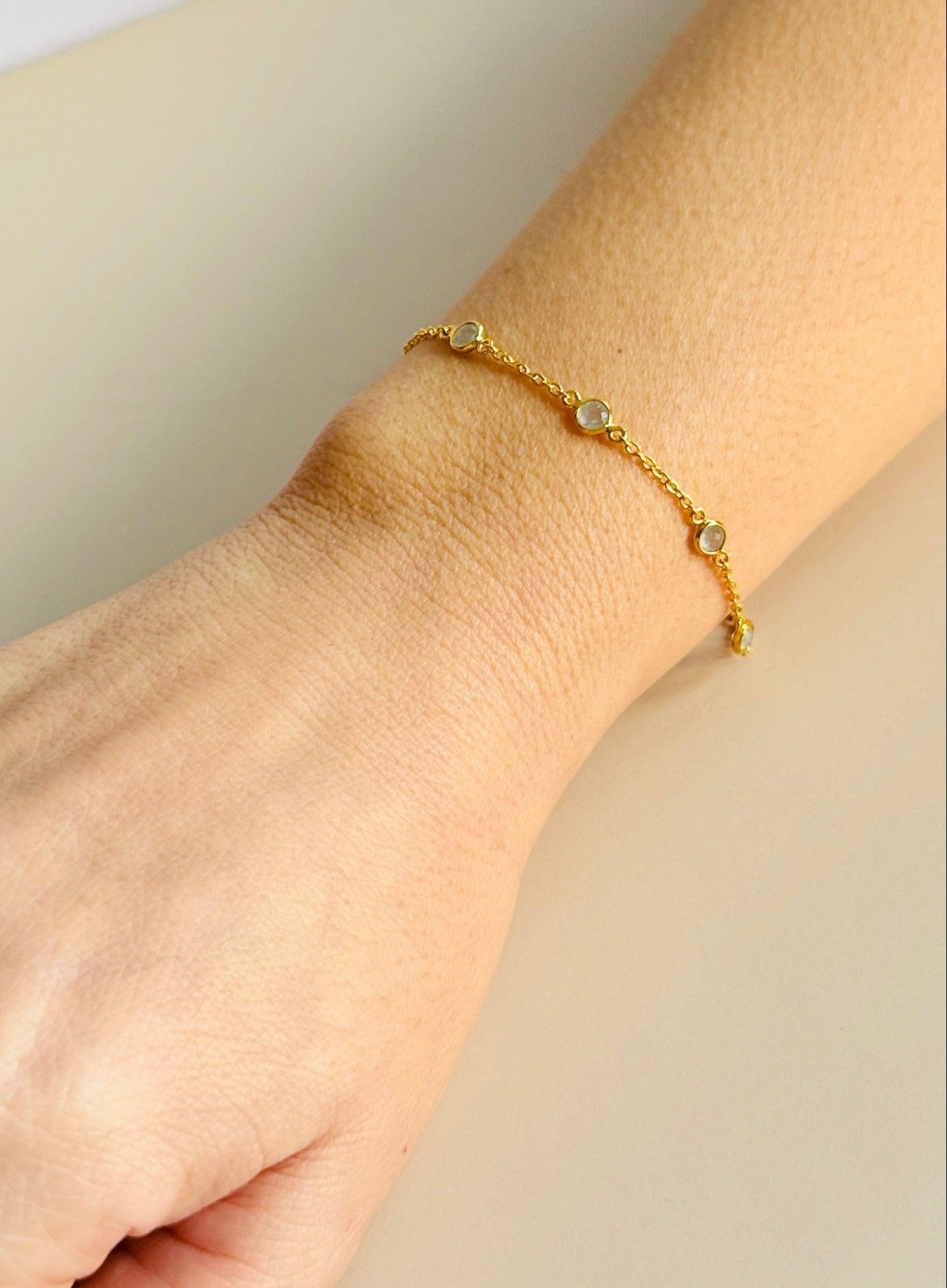 March Birthstone Bracelet — Aquamarine