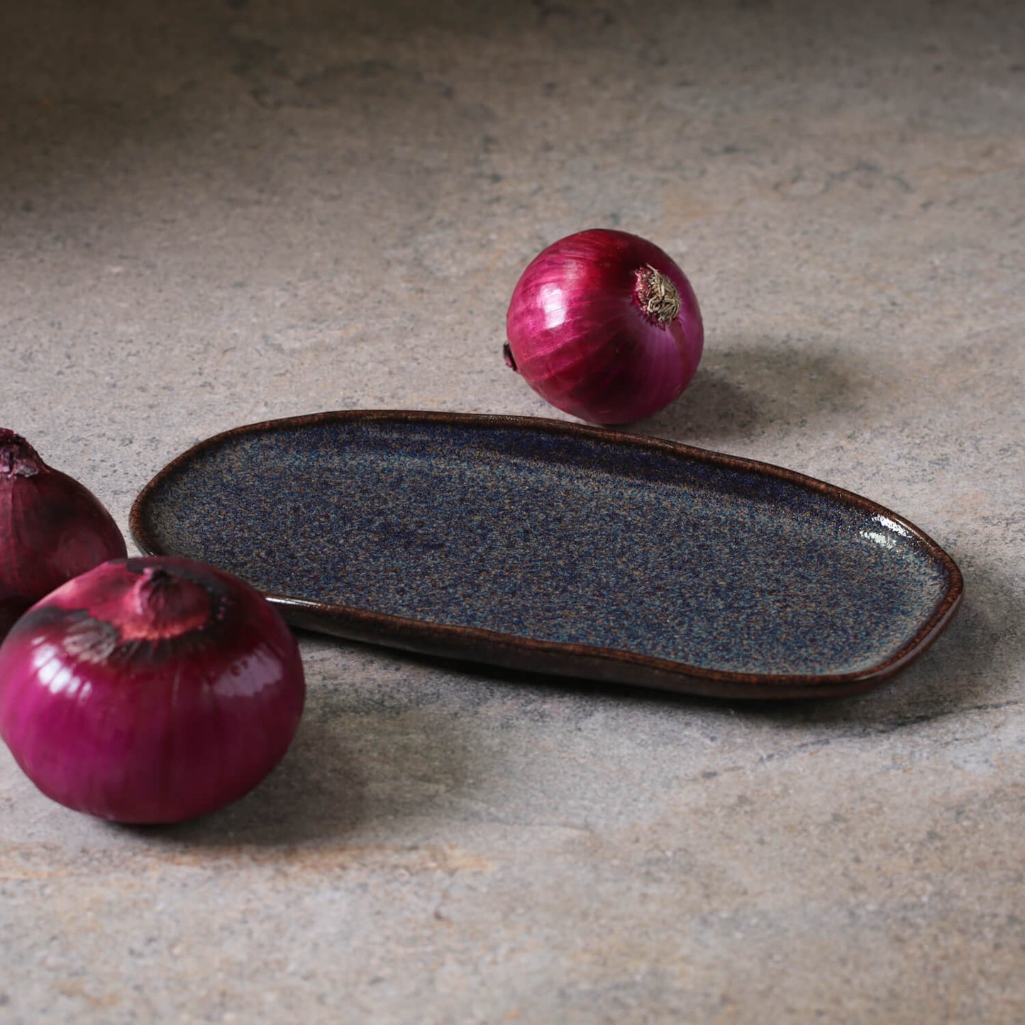 Shallow Organic Oval Platter Small Set of 4