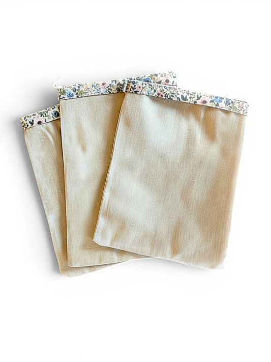 Linen Bread Bag with Beeswax Liner