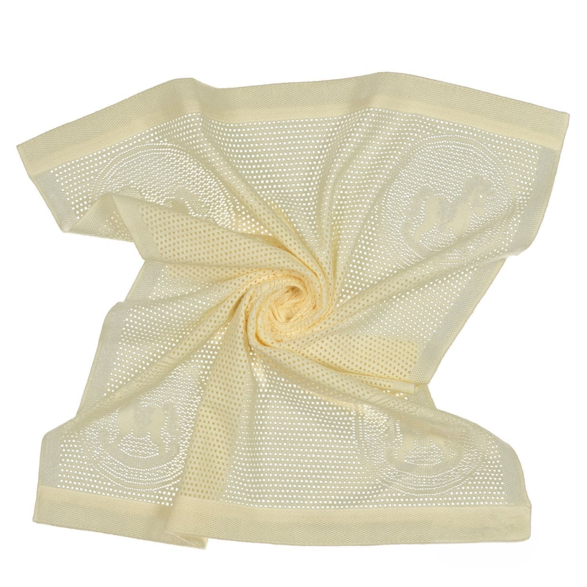 Southampton Home Lace Weave Rocking Horse Baby Blanket - Yellow