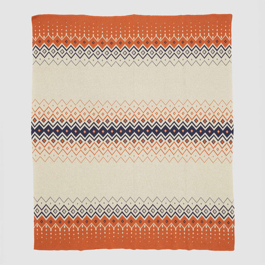 Vintage Icelandic - Cotton Sustainable Knit Throw Blanket