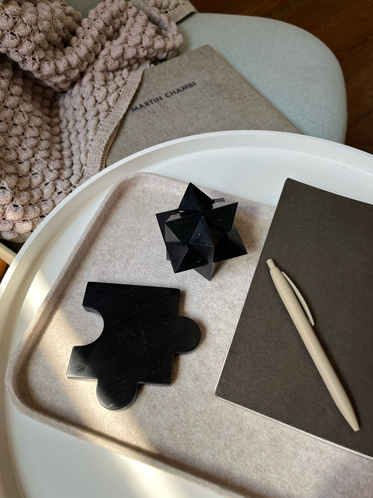 Burr Star 3D gemstone puzzle in Black Onyx