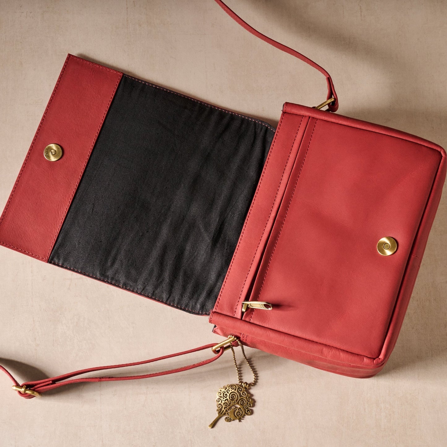 Kohra Embossed Leather Crossbody Bag