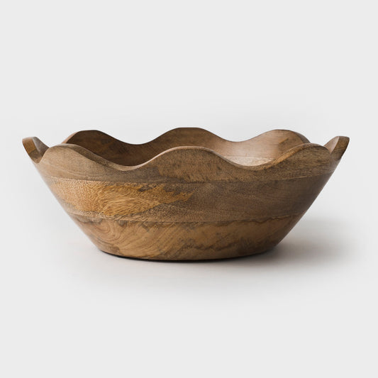 Scalloped Mangowood Bowl