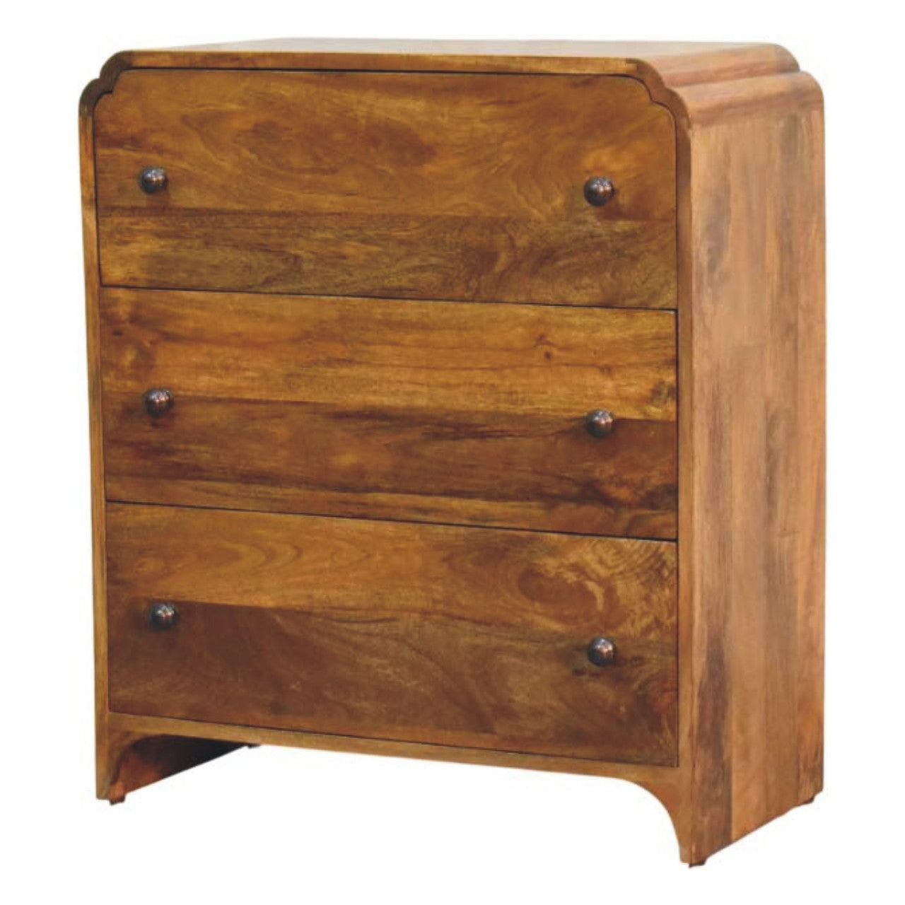 Solid Wood Scalloped Edge Chest