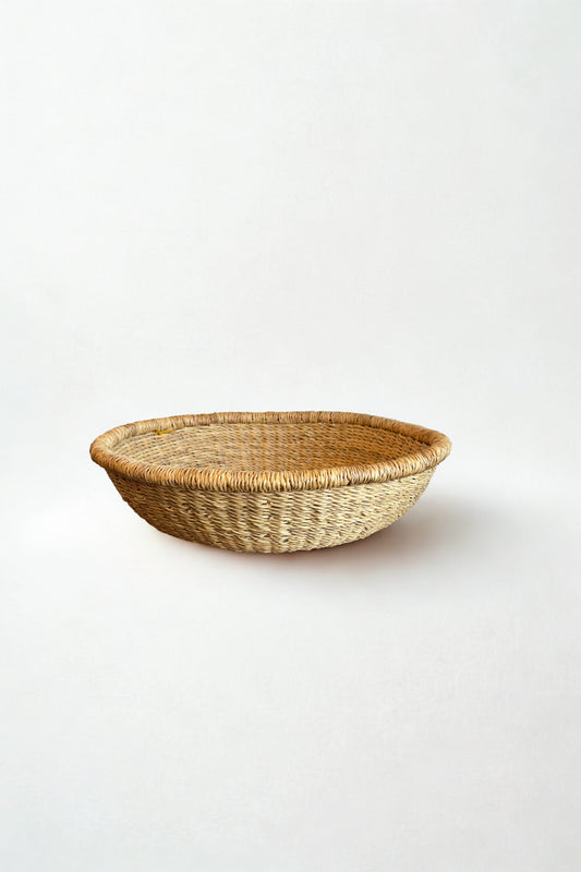 Handwoven Large Large Tray Basket - Natural