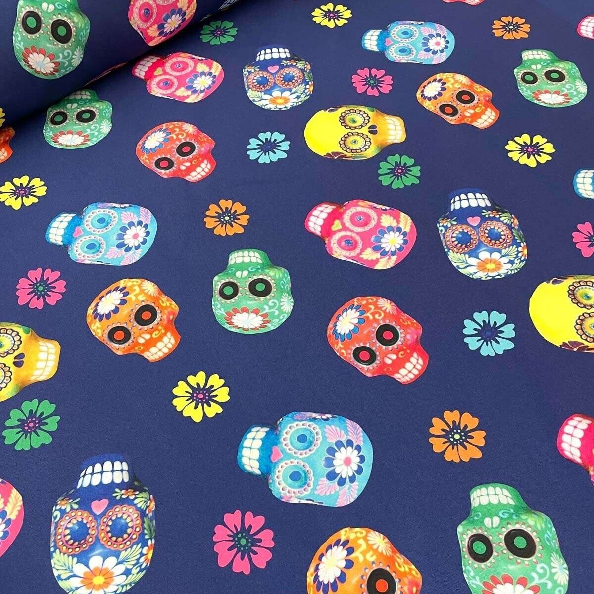 Osadia Handmade Blue Calavera Tablecloth