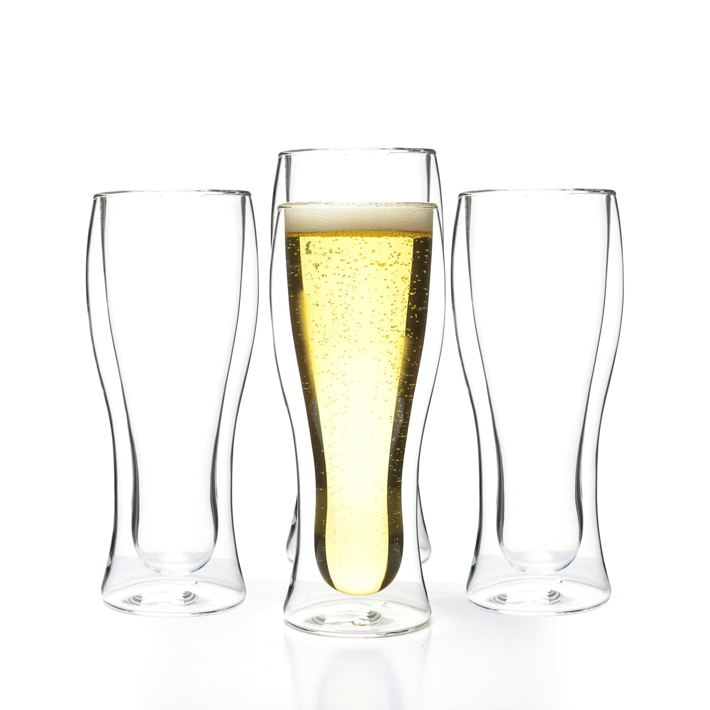 Double Walled Beer Drink Glass Mug with Handle - 12.5oz