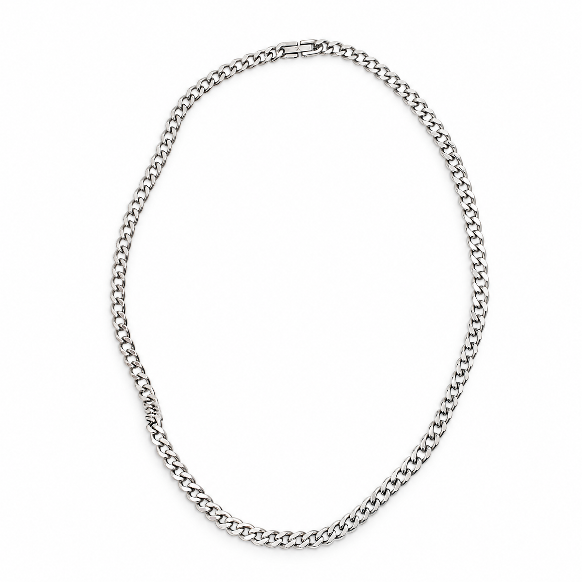 Linked Curb Chain in Stainless Steel