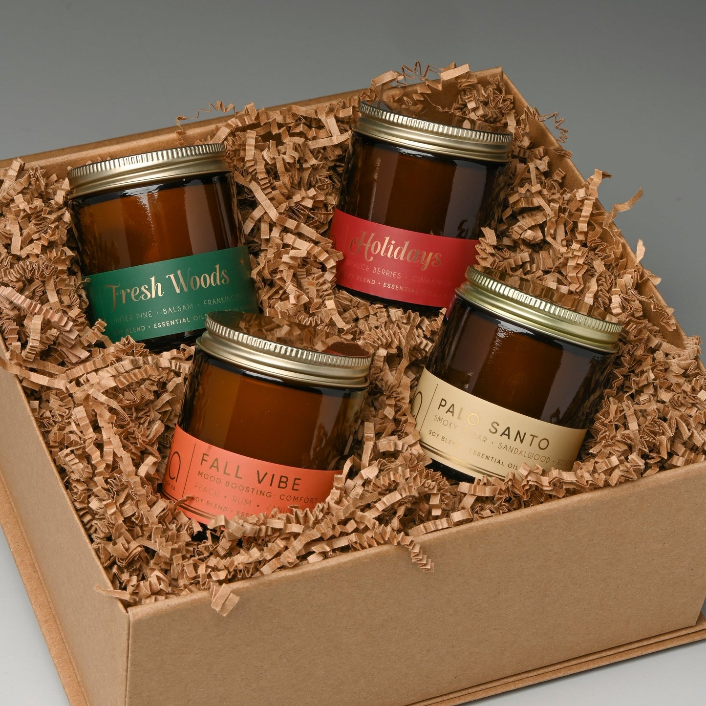 S/4 Holiday Season Candle Gift Box