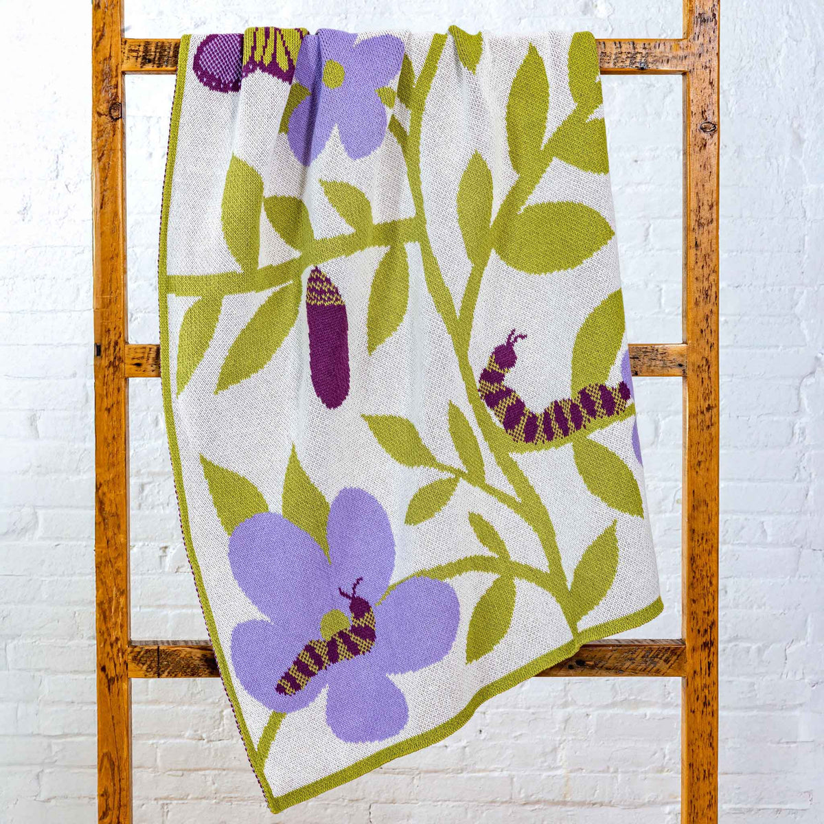 Baby Butterfly - Cotton Sustainable Knit Floral Blanket