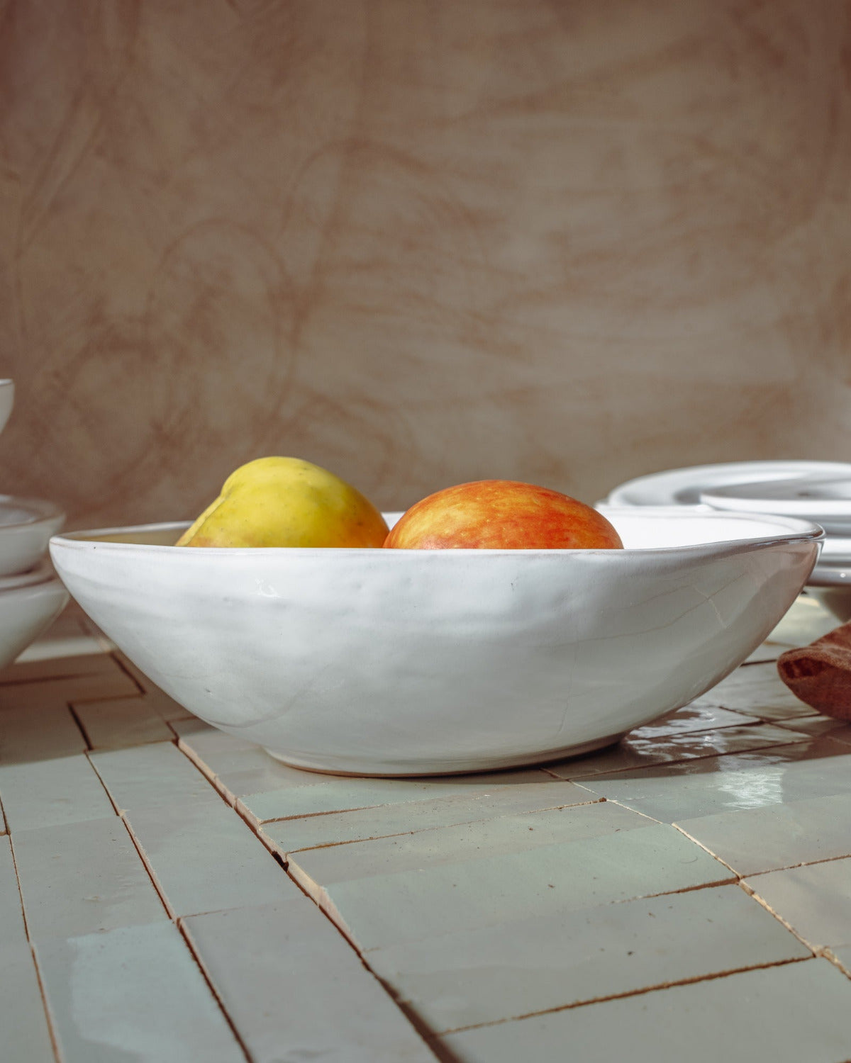 Oval Pasta Bowls in Milk White Gloss - Set of 4