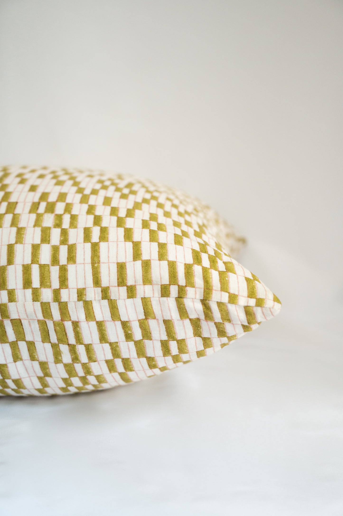 The Block Grid -  Hand Block Printed Pillow Cover