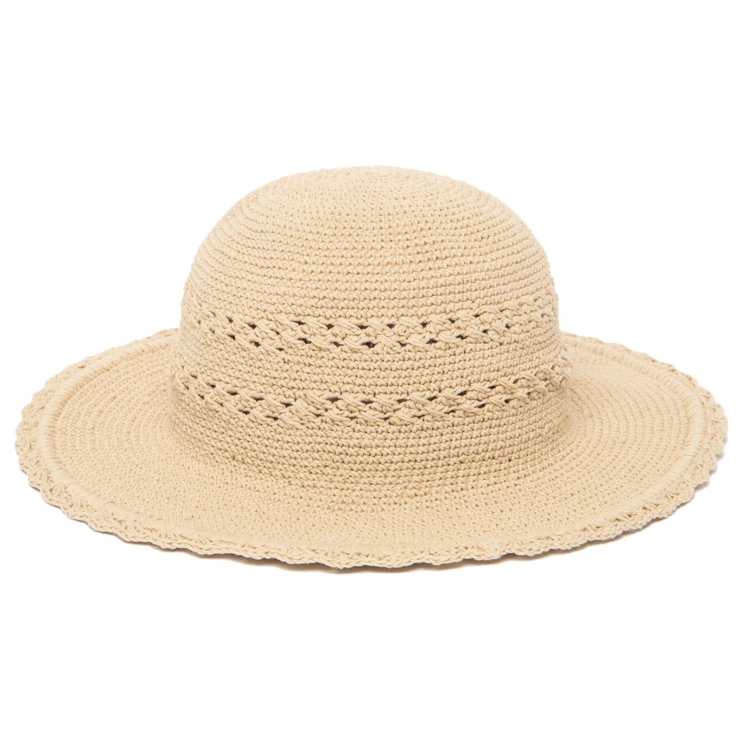 Women's Cotton Crochet Hat Medium Brim