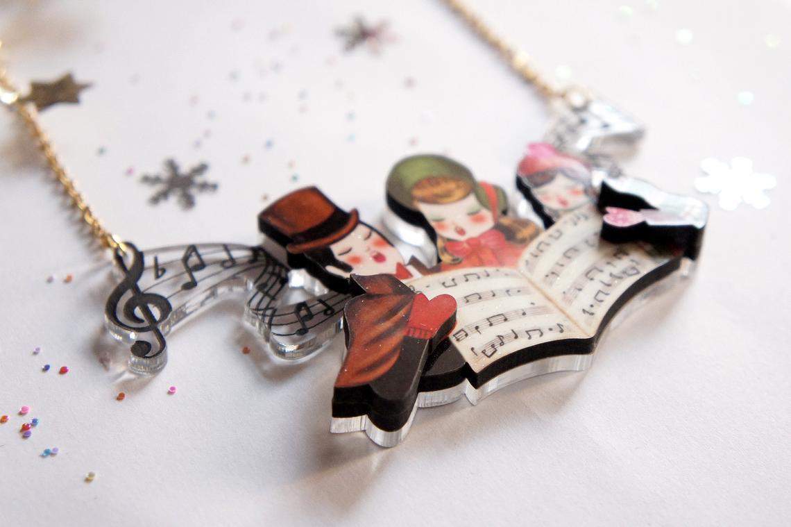 Christmas Carols Necklace by Laliblue
