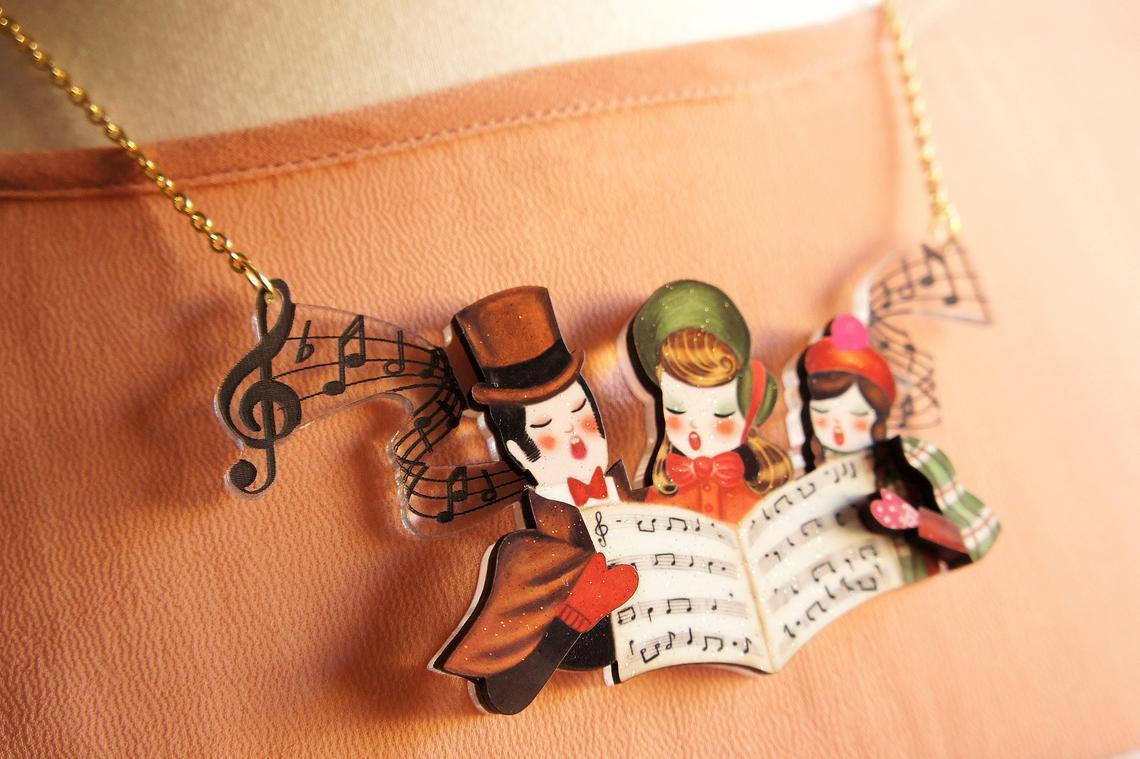 Christmas Carols Necklace by Laliblue
