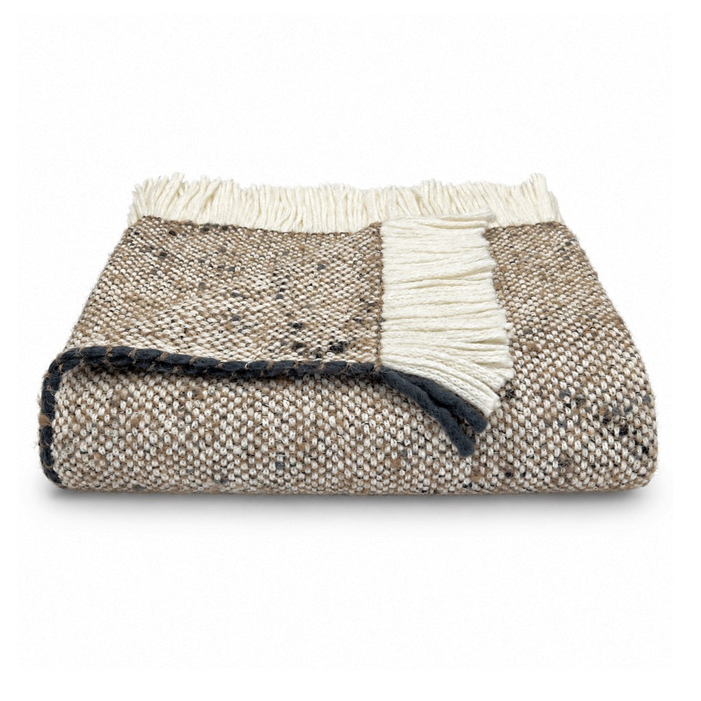 Chunky Camel Weave Alpaca Throw