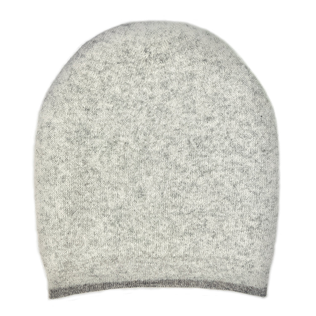Classic Gray Reversible Cashmere Beanie