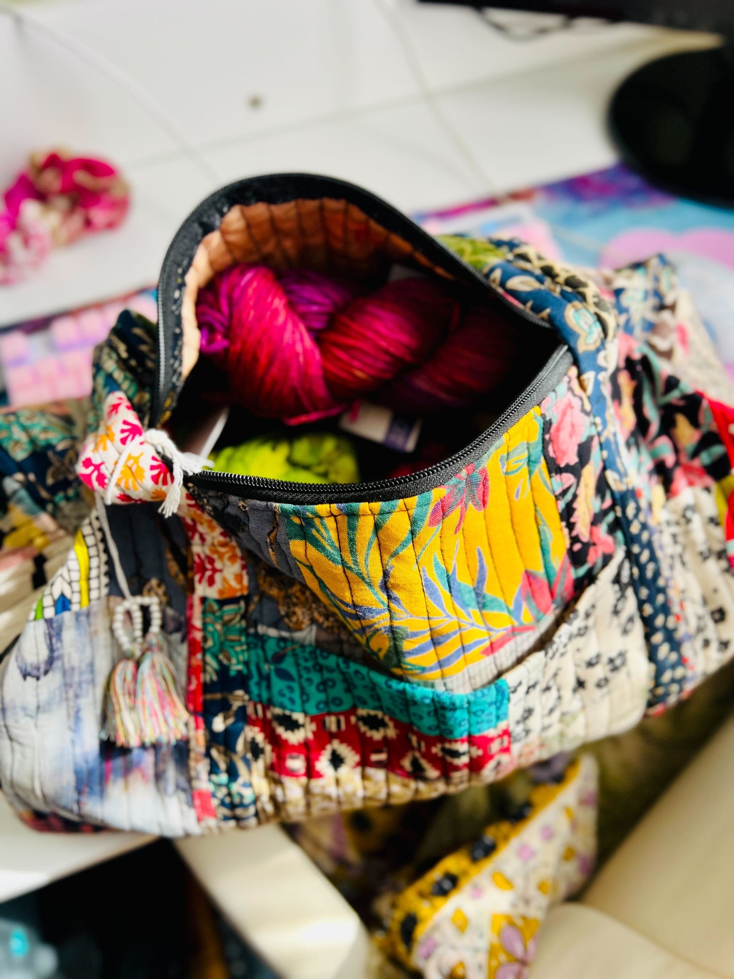 Patchwork Quilted Duffle Bag