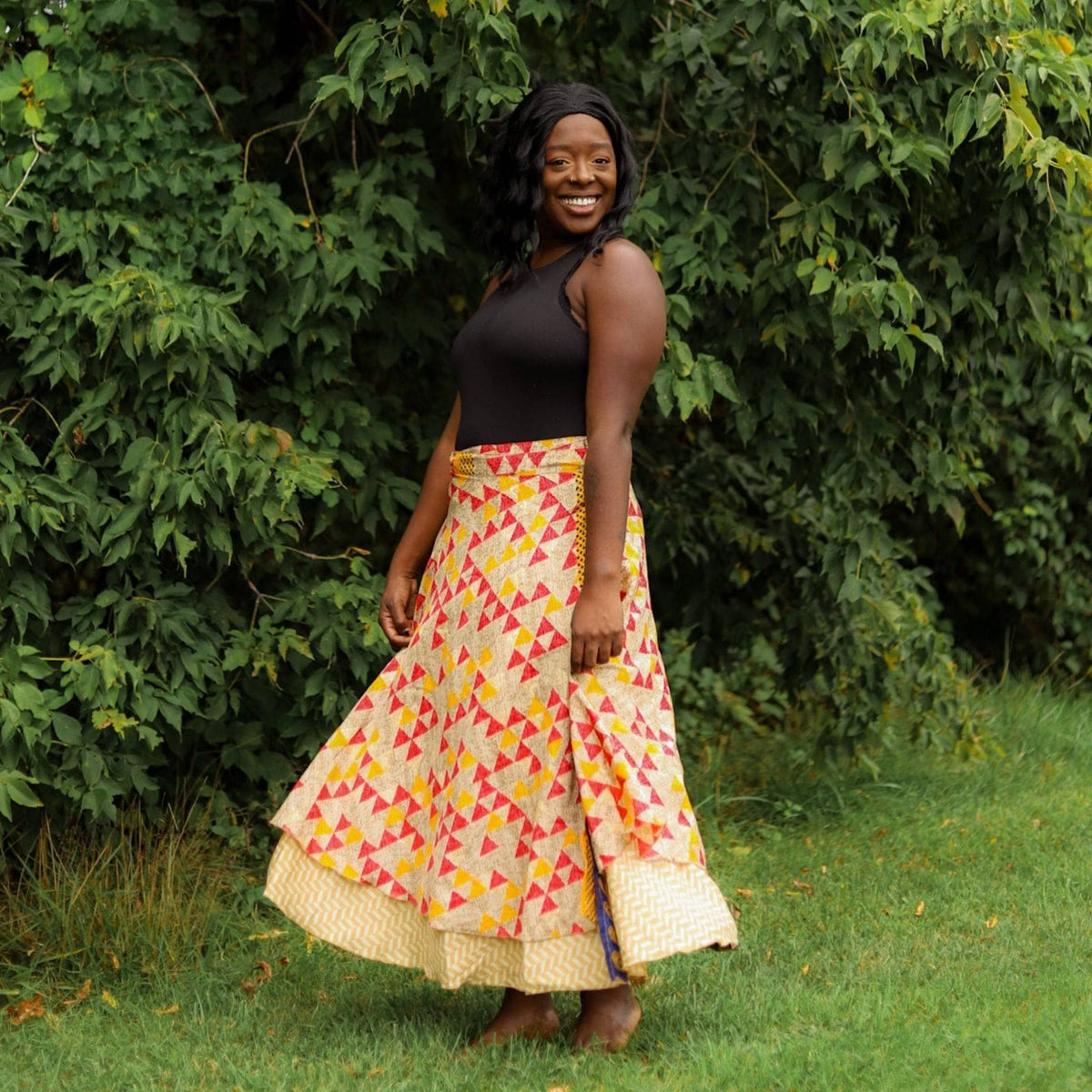 The Original Boho Reclaimed Sari Wrap Skirt