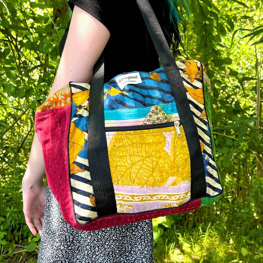 Wanderlust Kantha Stitched Bag