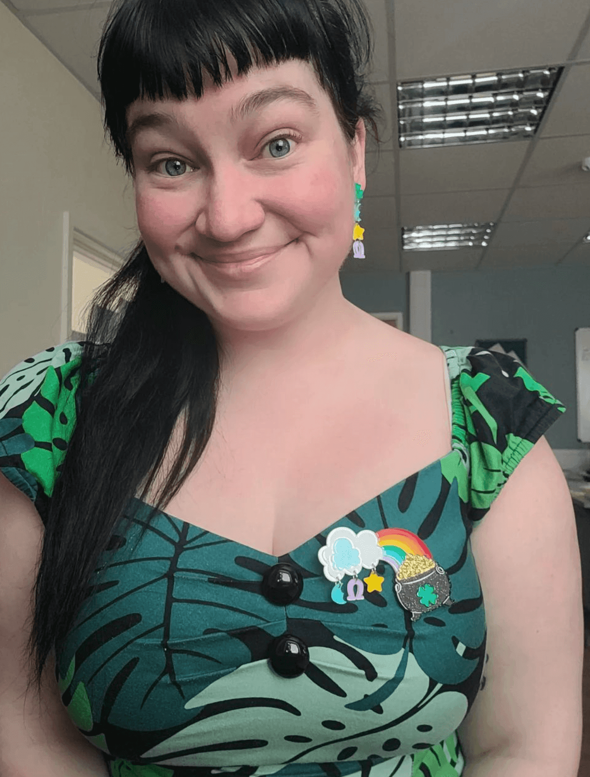 Clover the Rainbow Brooch by Lipstick & Chrome