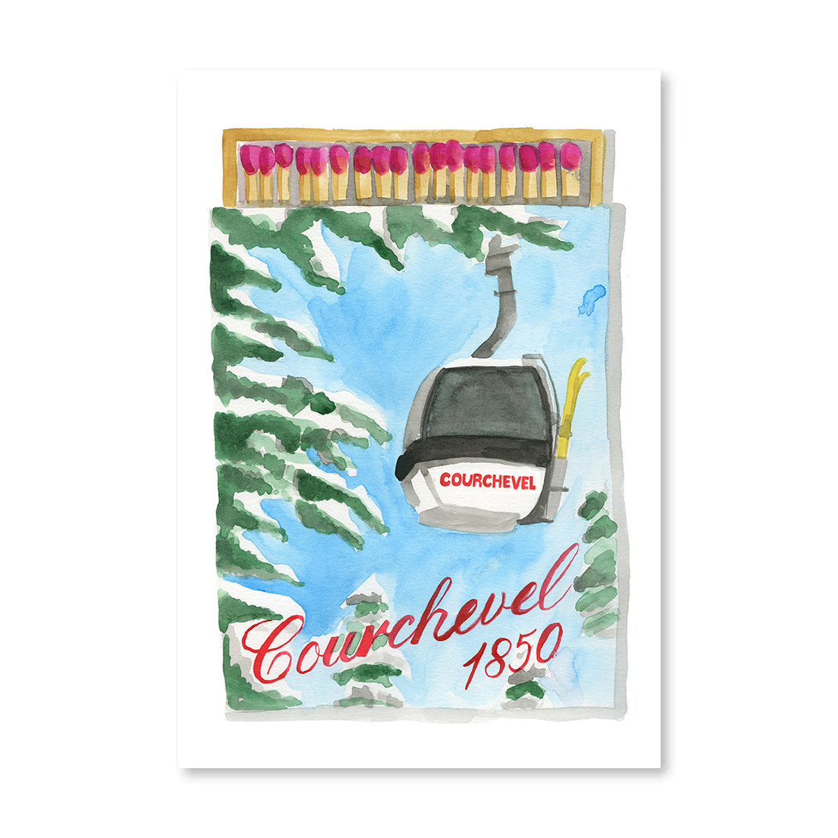 Courchevel Matchbook Art Print - Osadia Concept Store