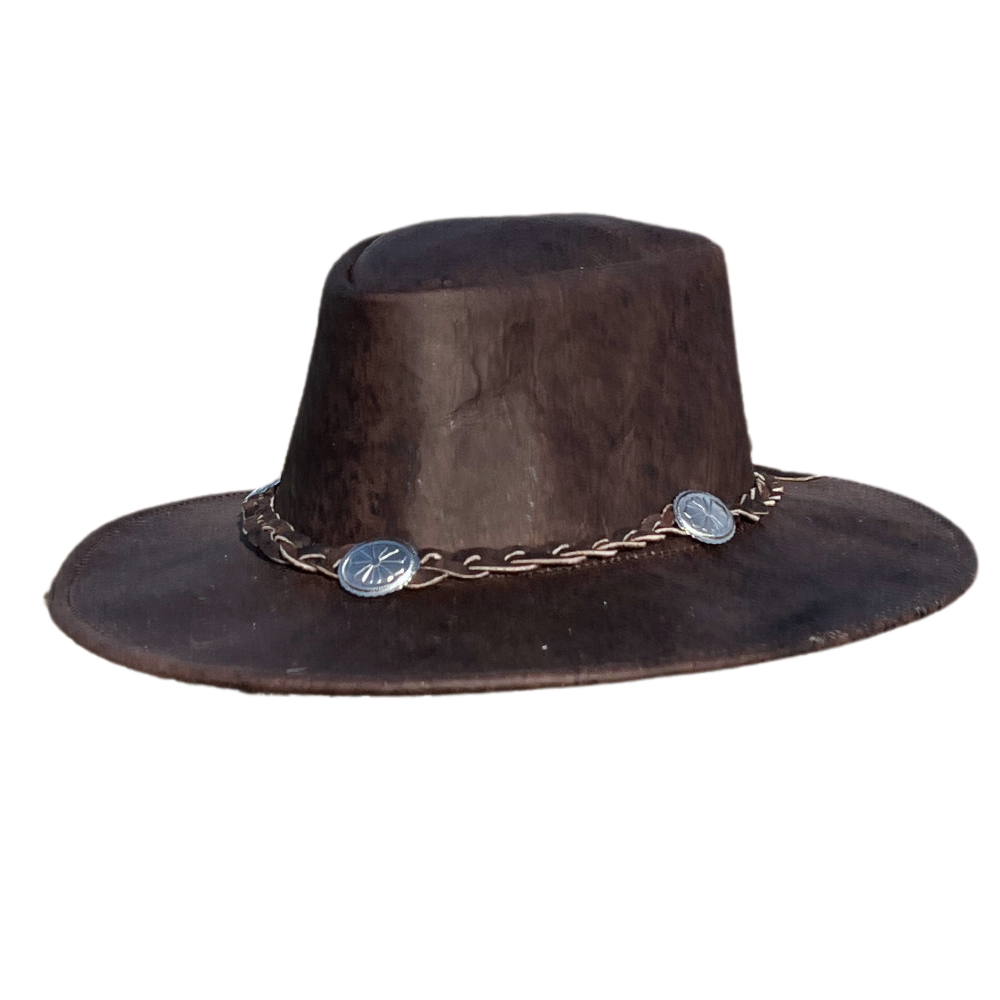 Leather Rancher Hat | Cowboy Hat- Crazy Horse