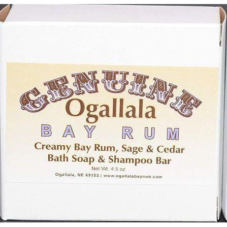 Ogallala Bay Rum, Sage & Cedar Creamy Soap & Shampoo Bar 4.5 Oz
