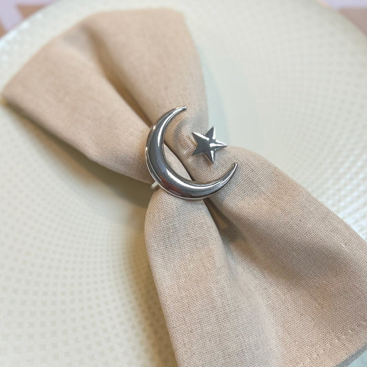 Crescent Moon and Star Napkin Rings
