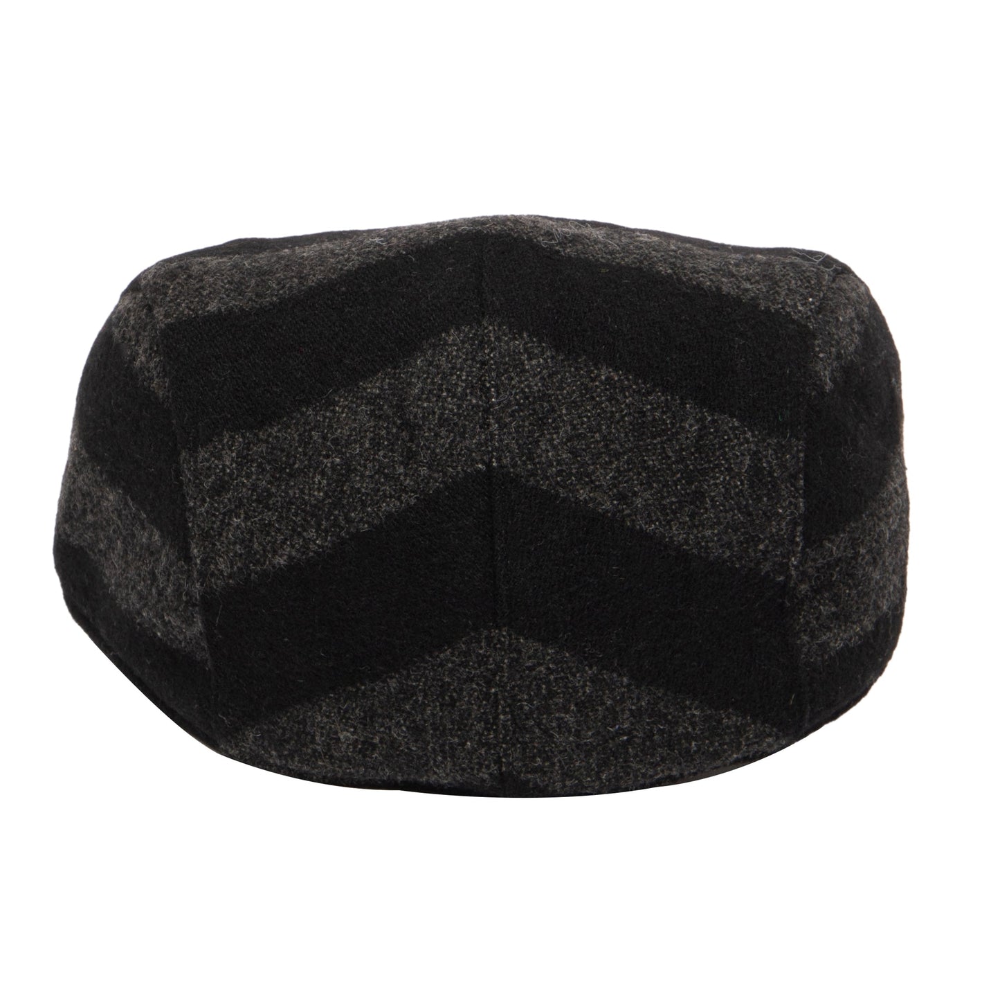 Men's Cut & Sew Striped Wool Driver w/Leather Brim