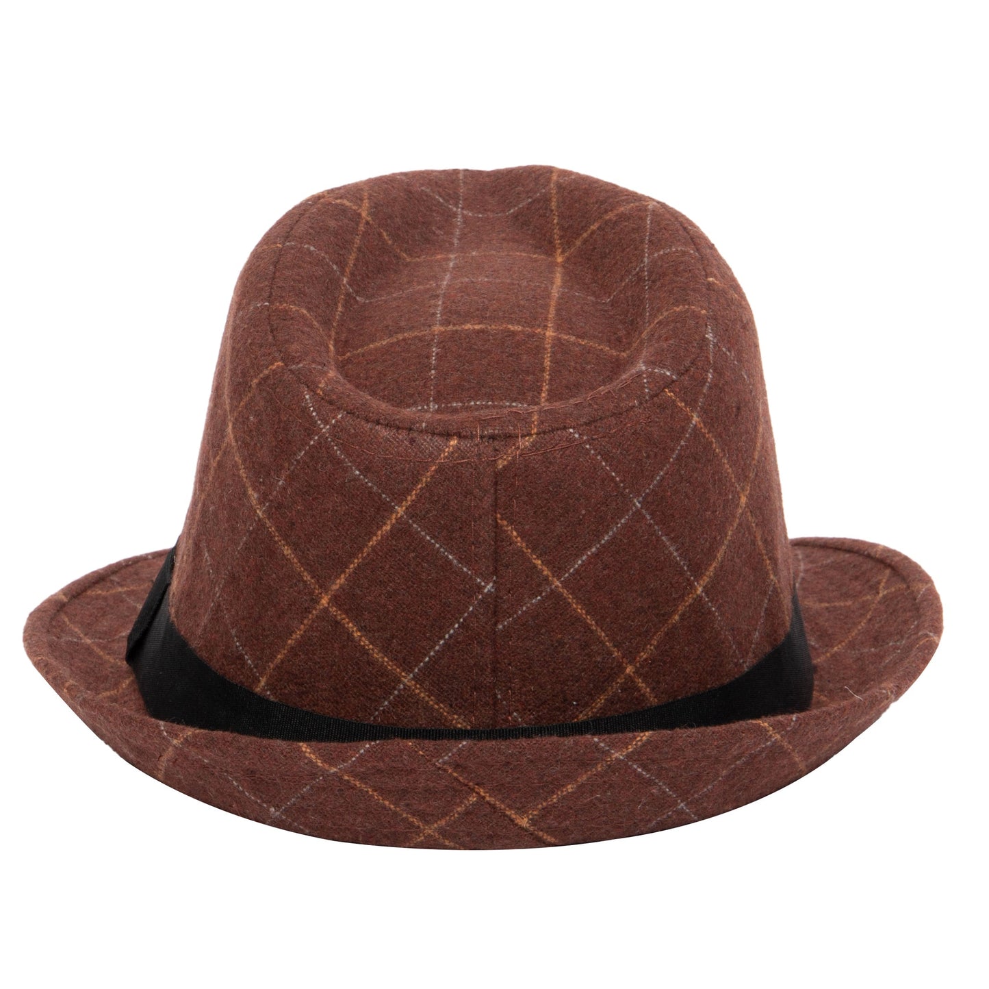 Men's Cut&Sew Fedora w/Grosgrain Band & Knot