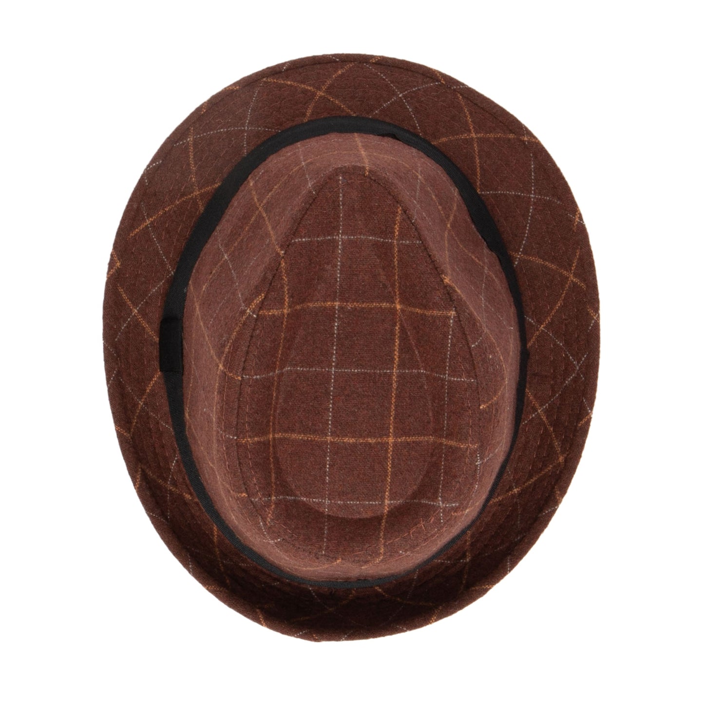 Men's Cut&Sew Fedora w/Grosgrain Band & Knot