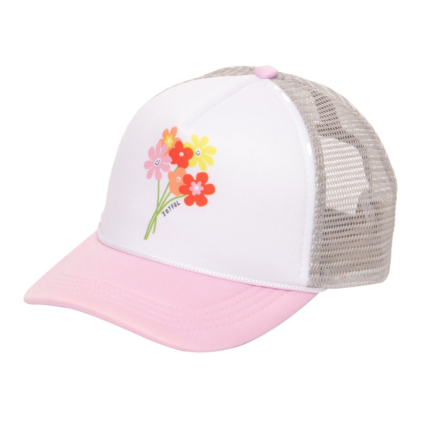 3-7 Year Kid Flowers Trucker Cap