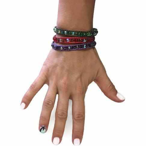 Cuero Bracelet with Magnetic Closure - Guatemala
