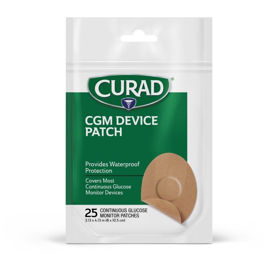 CURAD Continuous Glucose Monitor (CGM) Device Patches, 25 Count