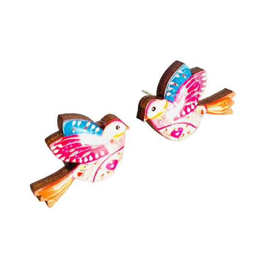 Cute Bird Stud Earrings by Rosie Rose Parker