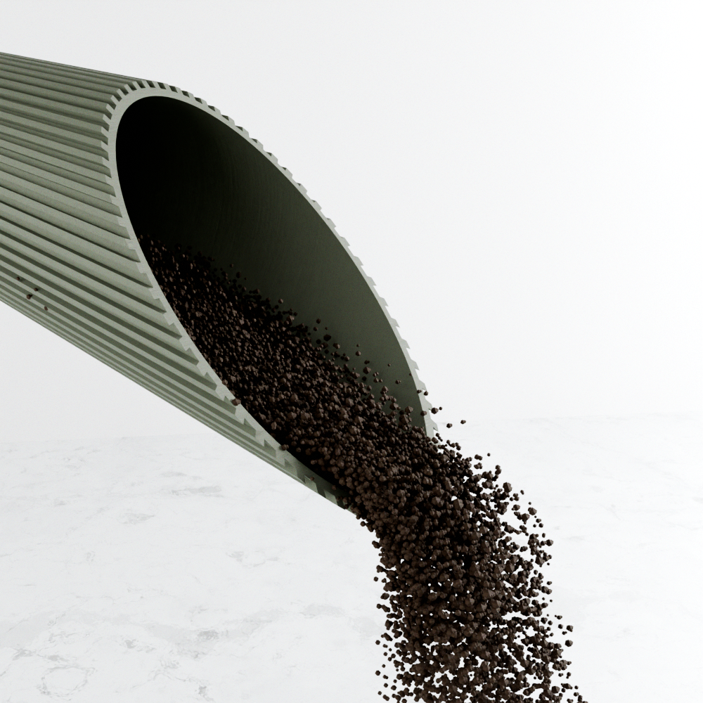 Cylindrical Soil Scoop
