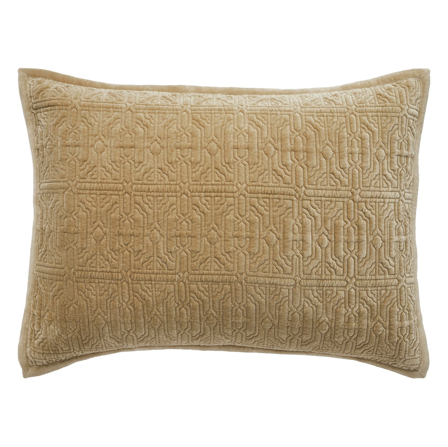 Duke Geometric Cotton Velvet Quilt Sham