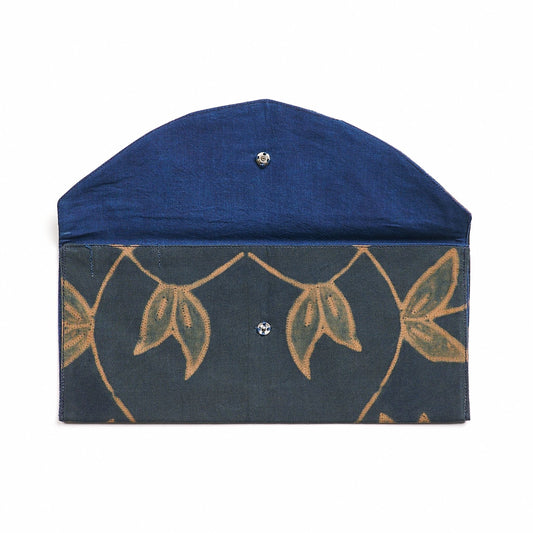 Folio Indigo Shibori Hand Crafted Zero Waste Cotton Pouch