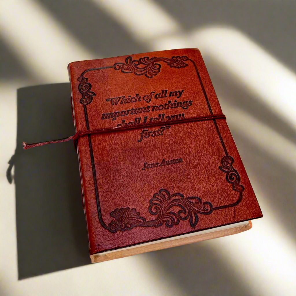 Jane Austen Quote Leather Journal