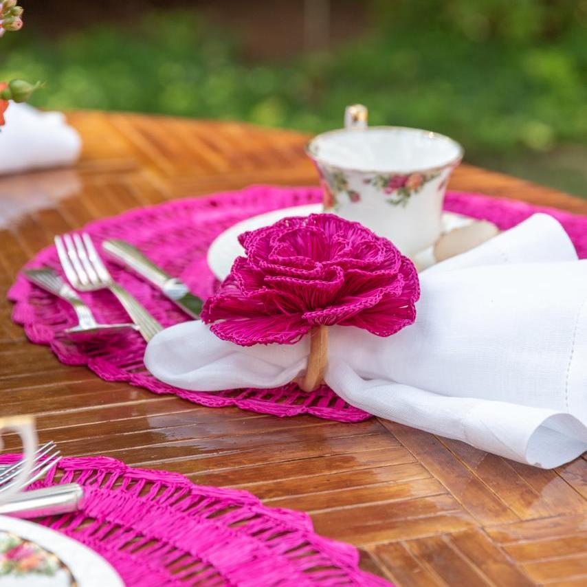 S/4 Buriti Flower Napkin Ring