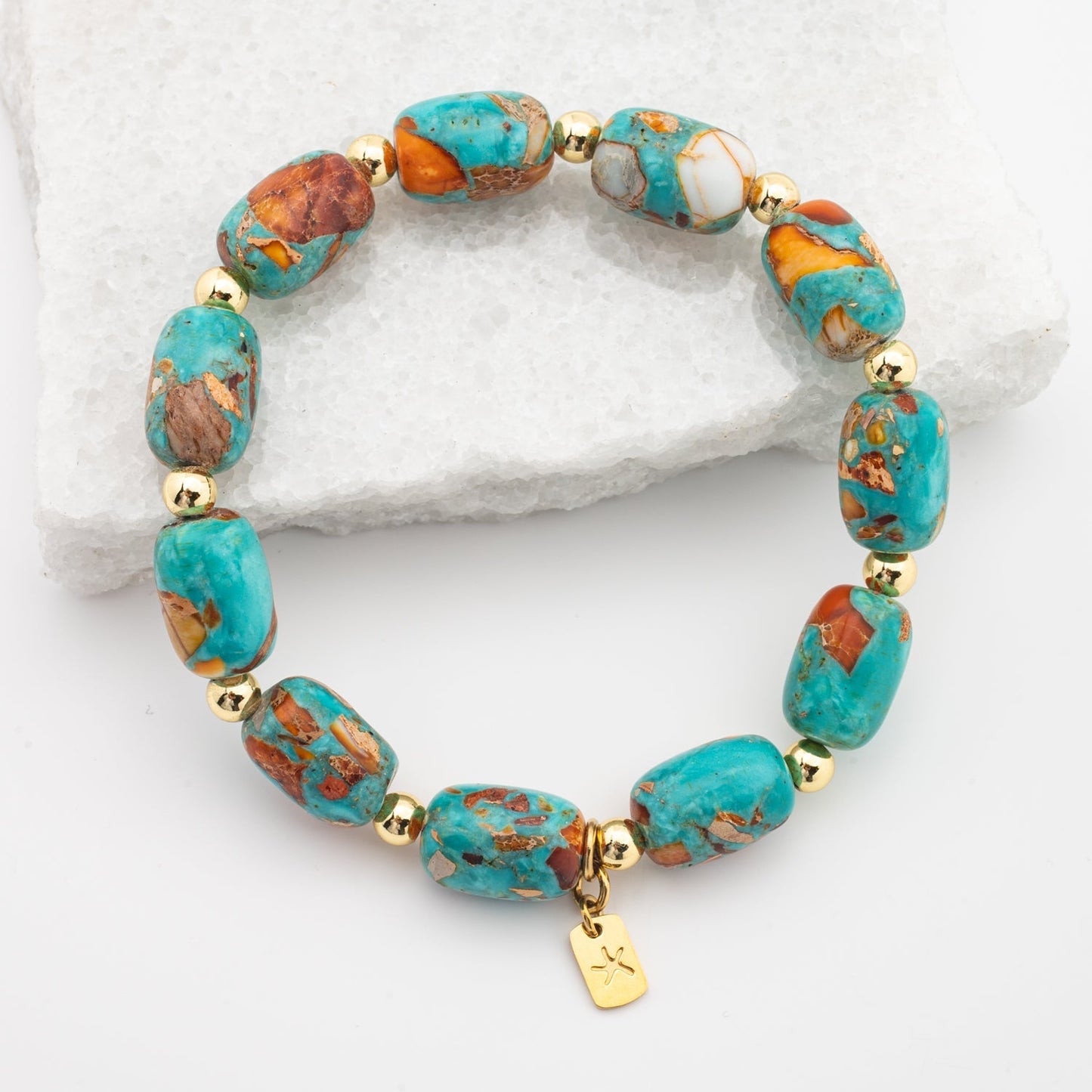 Sierra Bloom Turquoise Emperor Stone Beaded Bracelet