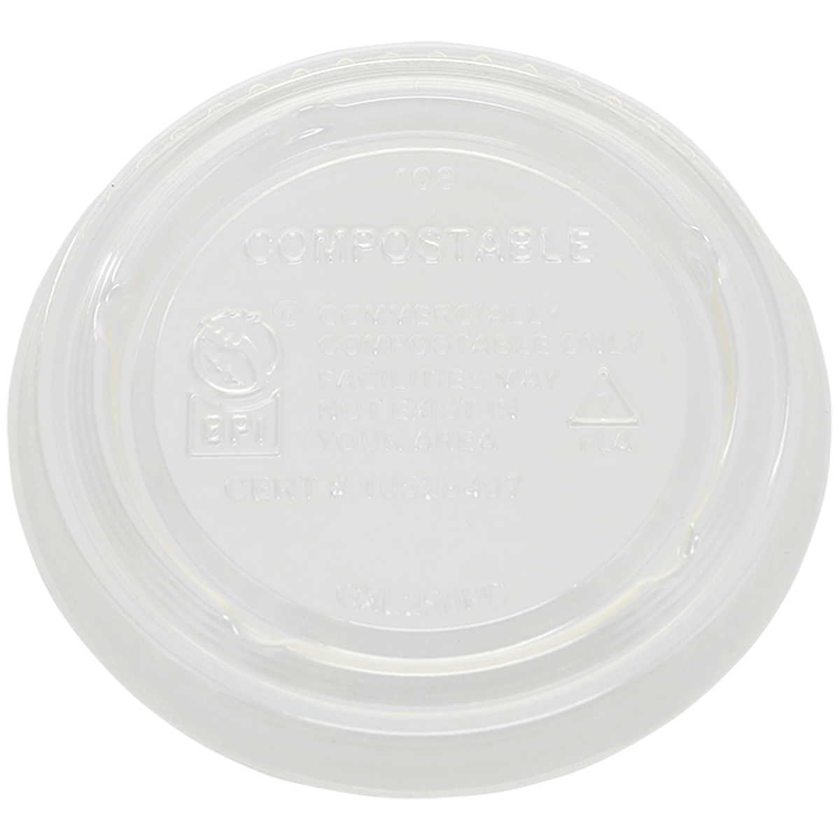 Greenware Compostable PLA Flat Lid for 2 oz. Portion Cups (QTY:2000)