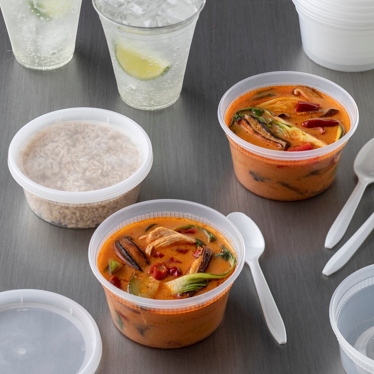 Pactiv Newspring DELItainer 8oz PP Container with LLDPE Lid, Clear (QTY 240), SKU YL2508