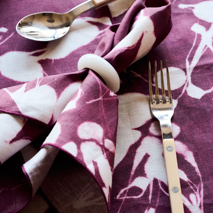 S/4 Pearl White Napkin Rings